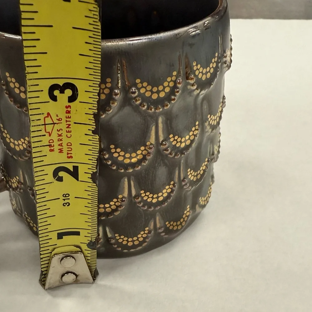 Starbucks Anniversary 2015 Mug Coffee Cup Mermaid 3D Gold Scales Good Condition